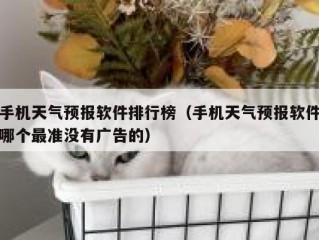 手机天气预报软件排行榜（手机天气预报软件哪个最准没有广告的）