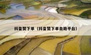 抖音赞下单（抖音赞下单自助平台）