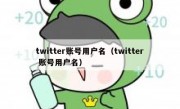twitter账号用户名（twitter 账号用户名）