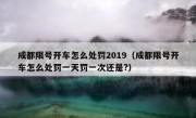 成都限号开车怎么处罚2019（成都限号开车怎么处罚一天罚一次还是?）
