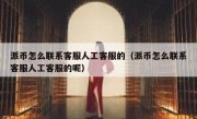 派币怎么联系客服人工客服的（派币怎么联系客服人工客服的呢）