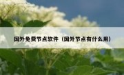 国外免费节点软件（国外节点有什么用）