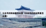 公众号的粉丝量怎么查（公众号的粉丝数量怎么看）