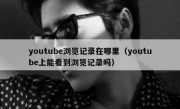 youtube浏览记录在哪里（youtube上能看到浏览记录吗）