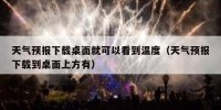 天气预报下载桌面就可以看到温度（天气预报下载到桌面上方有）