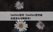 twitter账号（twitter账号被冻结怎么注销账号）