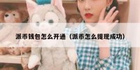 派币钱包怎么开通（派币怎么提现成功）