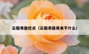 云服务器优点（云服务器用来干什么）