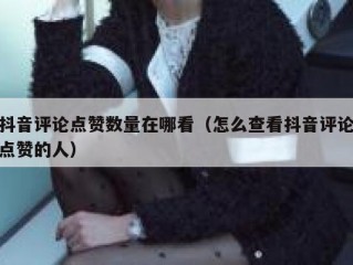 抖音评论点赞数量在哪看（怎么查看抖音评论点赞的人）