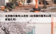北京限行尾号11月份（北京限行尾号11月份是几号）