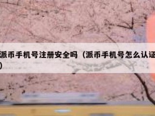 派币手机号注册安全吗（派币手机号怎么认证）