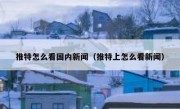 推特怎么看国内新闻（推特上怎么看新闻）