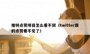 推特点赞项目怎么看不到（twitter我的点赞看不见了）