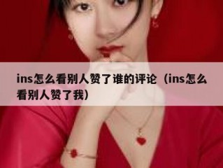 ins怎么看别人赞了谁的评论（ins怎么看别人赞了我）