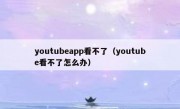 youtubeapp看不了（youtube看不了怎么办）