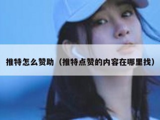 推特怎么赞助（推特点赞的内容在哪里找）