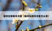 推特在哪里买流量（国内玩推特流量怎么算）