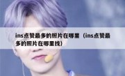 ins点赞最多的照片在哪里（ins点赞最多的照片在哪里找）