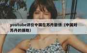 youtube评价中国在苏丹撤侨（中国对苏丹的援助）