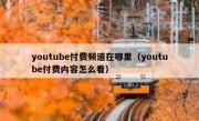 youtube付费频道在哪里（youtube付费内容怎么看）