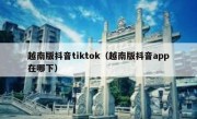 越南版抖音tiktok（越南版抖音app在哪下）