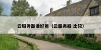 云服务器谁好用（云服务器 比较）