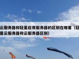 云服务器和轻量应用服务器的区别在哪里（轻量云服务器和云服务器区别）