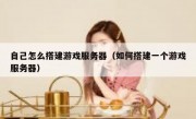 自己怎么搭建游戏服务器（如何搭建一个游戏服务器）