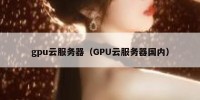 gpu云服务器（GPU云服务器国内）