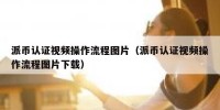 派币认证视频操作流程图片（派币认证视频操作流程图片下载）