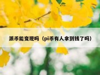派币能变现吗（pi币有人拿到钱了吗）
