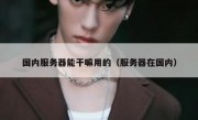 国内服务器能干嘛用的（服务器在国内）
