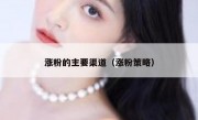 涨粉的主要渠道（涨粉策略）