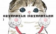 抖音互赞的群怎么找（抖音互赞的群怎么找到）