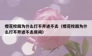 樱花校园为什么打不开进不去（樱花校园为什么打不开进不去房间）