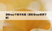 涨粉app下载手机版（涨粉宝app官网下载）