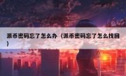 派币密码忘了怎么办（派币密码忘了怎么找回）