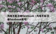 为啥不能注册facebook（为啥不能注册facebook账号）