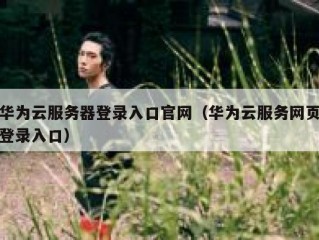 华为云服务器登录入口官网（华为云服务网页登录入口）