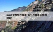ins点赞视频在哪看（ins在哪看点赞的照片）