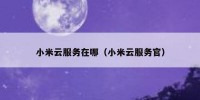 小米云服务在哪（小米云服务官）