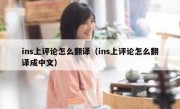 ins上评论怎么翻译（ins上评论怎么翻译成中文）