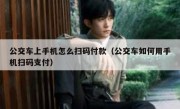 公交车上手机怎么扫码付款（公交车如何用手机扫码支付）