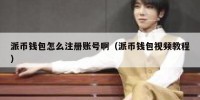 派币钱包怎么注册账号啊（派币钱包视频教程）