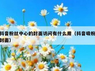 抖音粉丝中心的封面访问有什么用（抖音吸粉封面）