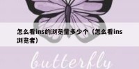 怎么看ins的浏览量多少个（怎么看ins浏览者）