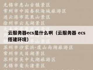 云服务器ecs是什么啊（云服务器 ecs搭建环境）