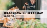 苹果手机国内怎么上ins（苹果手机国内怎么上纸飞机）