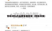 赞助球队的品牌有哪些呢（赞助球赛）