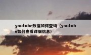 youtube数据如何查询（youtube如何查看详细信息）